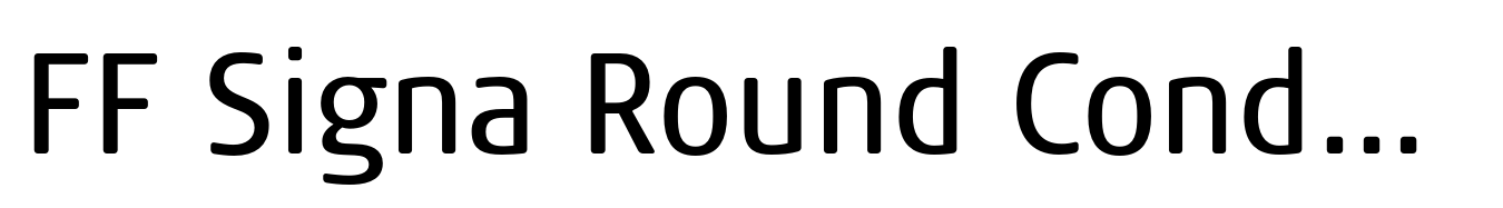 FF Signa Round Condensed Regular
